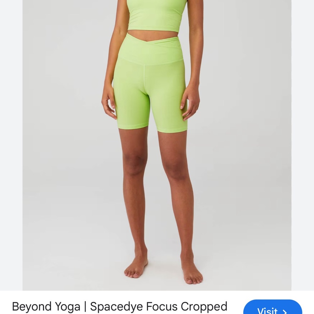 Beyond Yoga High Waisted Crossover Bike Shorts SpaceDye At Your Leisure Medium
